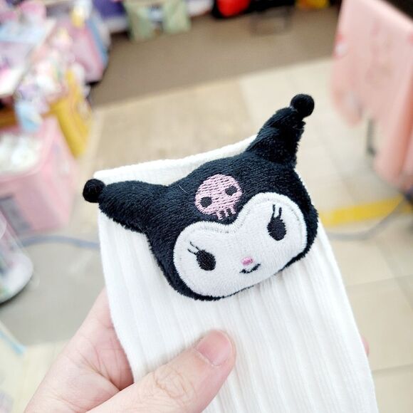 2/$20 Brand New Black/White Kuromi Socks Kids - Picture 3 of 6
